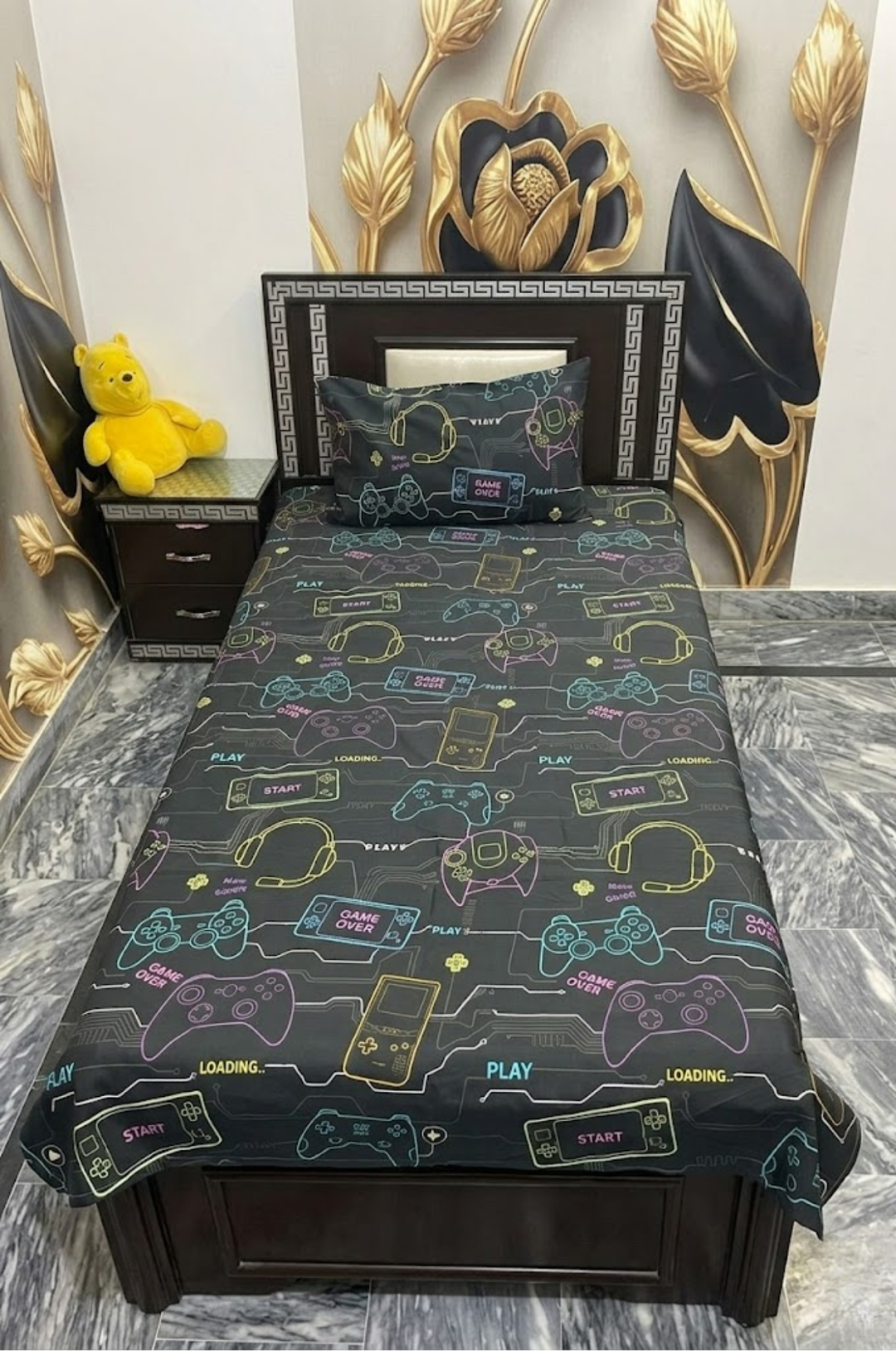 Gamer Zone Single Cotton Bed Sheet