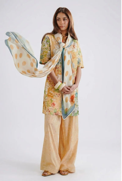 Saffron Solstice – Premium Printed 3-Piece Unstitched Lawn Suit