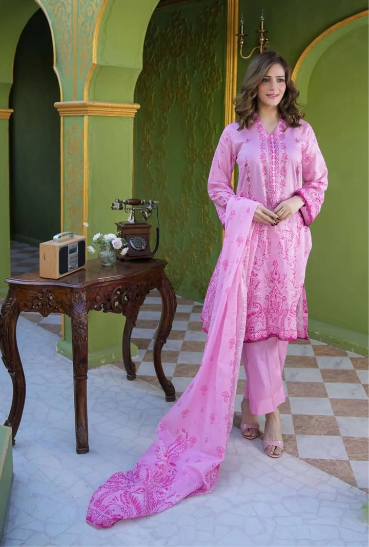 Blush Blossom 3-Piece Unstitched