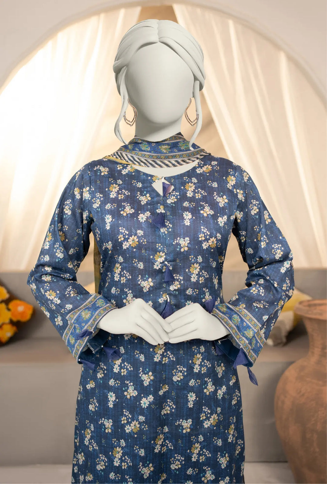 Indigo Daisy – 3-Piece Printed Unstitched Lawn Suit