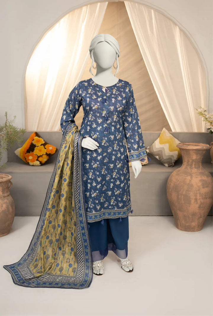 Indigo Daisy – 3-Piece Printed Unstitched Lawn Suit