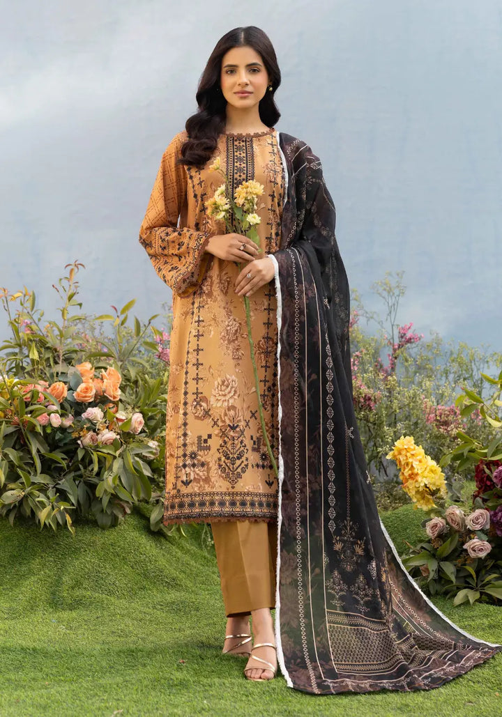 Amber Heritage – Premium Printed 3-Piece Unstitched Lawn Suit