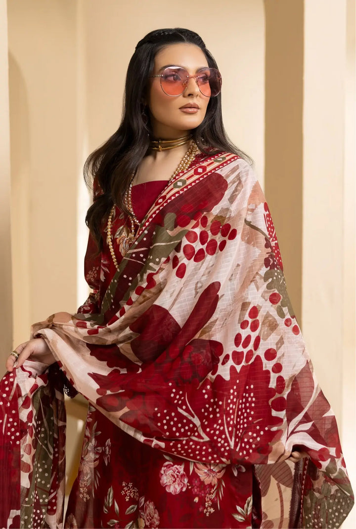 Ruby Rose – 3-Piece Printed Unstitched Lawn Suit