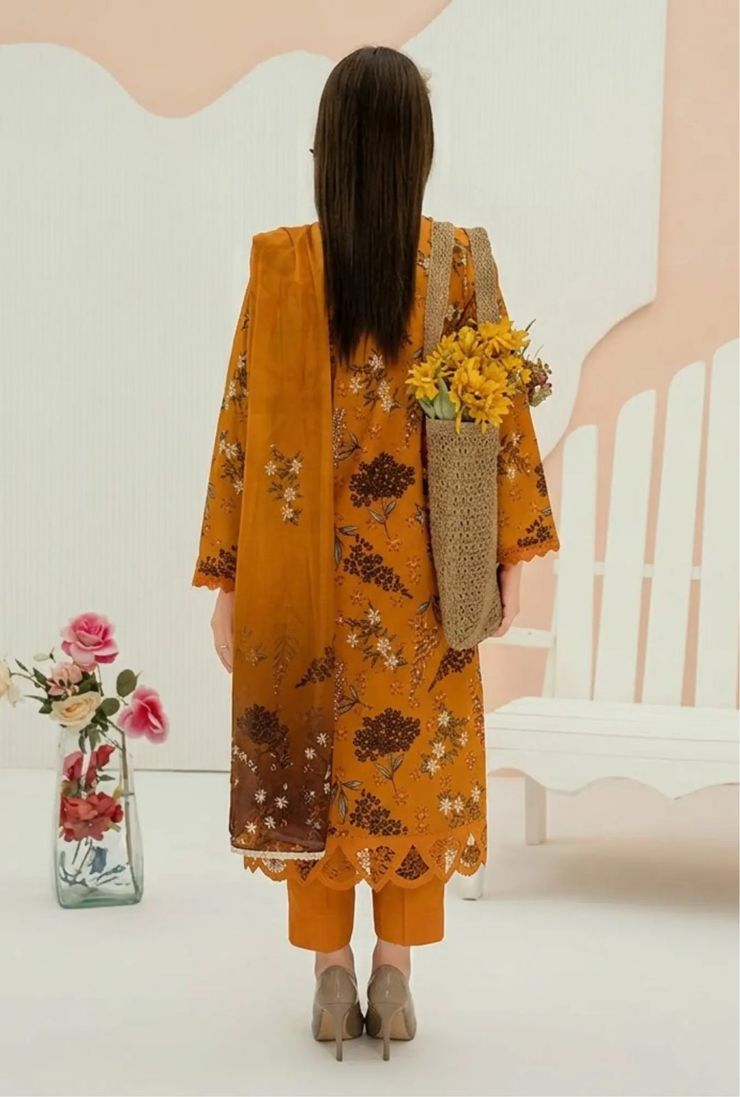 Ochre Radiance 3-Piece Unstitched