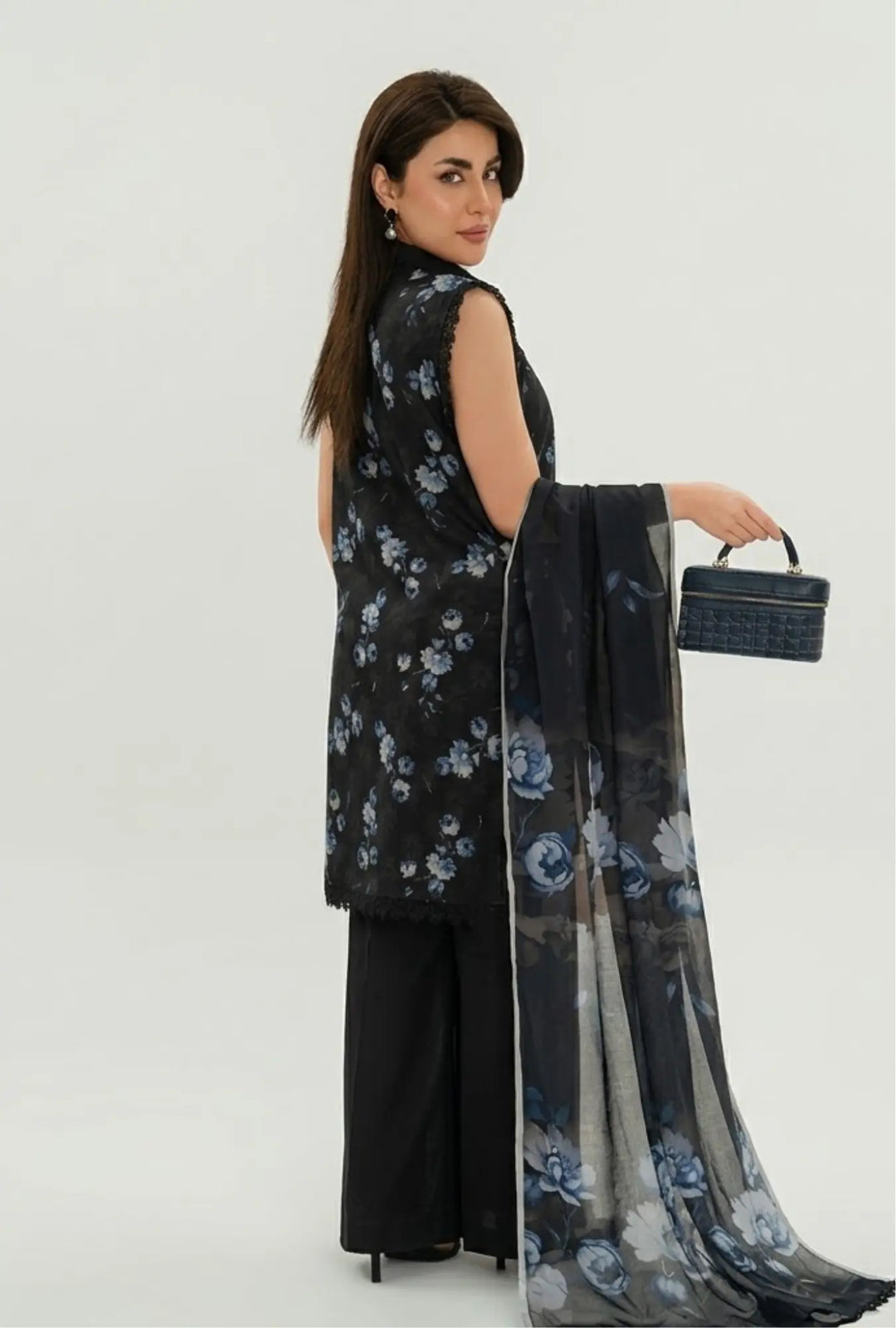 Midnight Bloom  3-Piece Unstitched