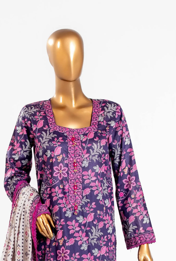 Purple Bloom – 3 Piece Unstitched Printed Lawn Suit