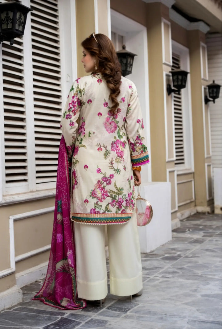 Blossom Ivory 3-Piece Unstitched
