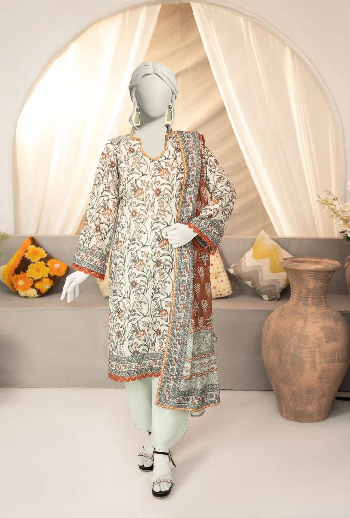 Sage & Sienna – 3-Piece Printed Unstitched Lawn Suit