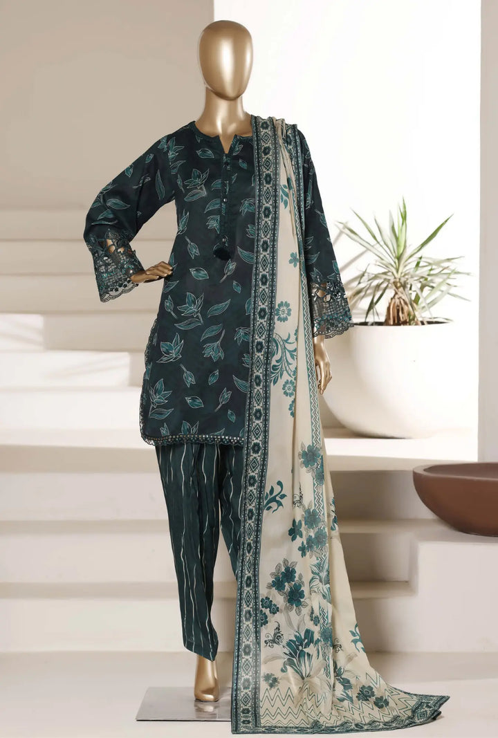 Garnet Bloom – 3-Piece Printed Unstitched Lawn