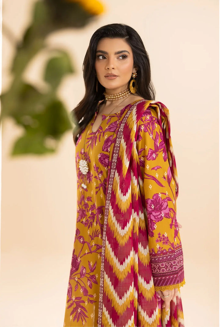 Golden Ochre – 3-Piece Printed Unstitched Lawn Suit