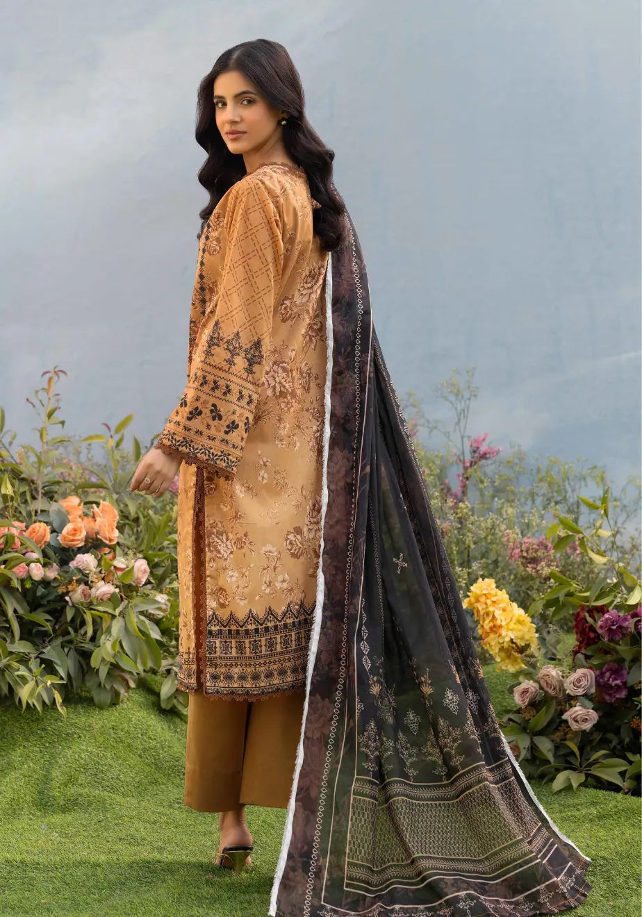Amber Heritage – Premium Printed 3-Piece Unstitched Lawn Suit