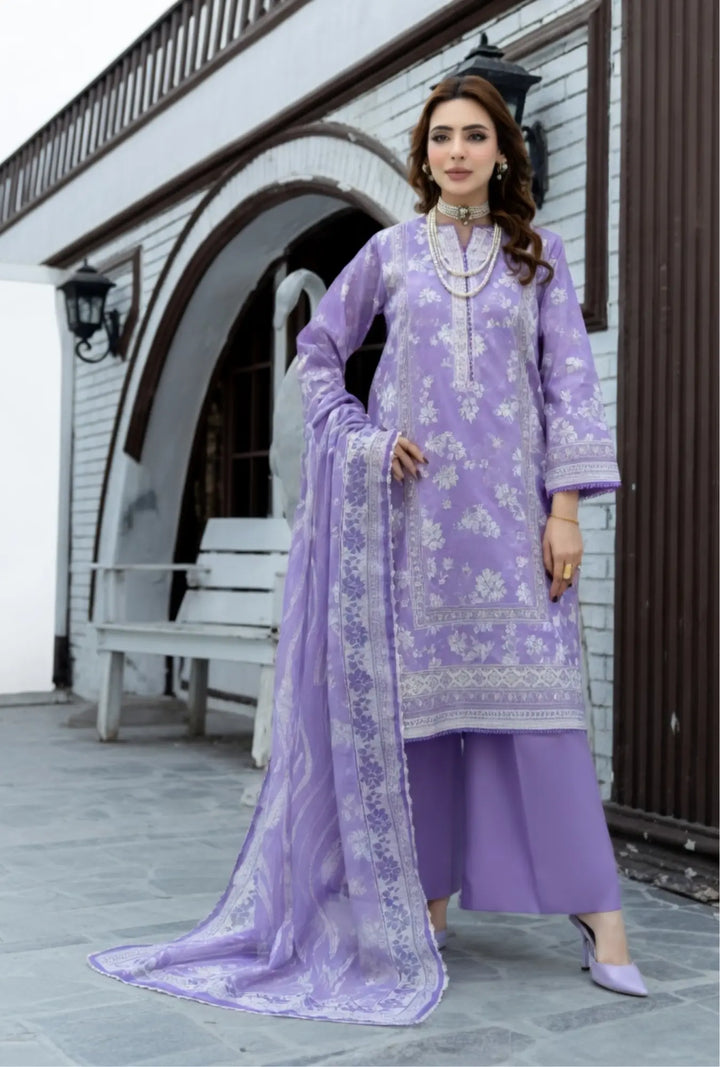 Lavender Frost– 3-Piece Unstitched