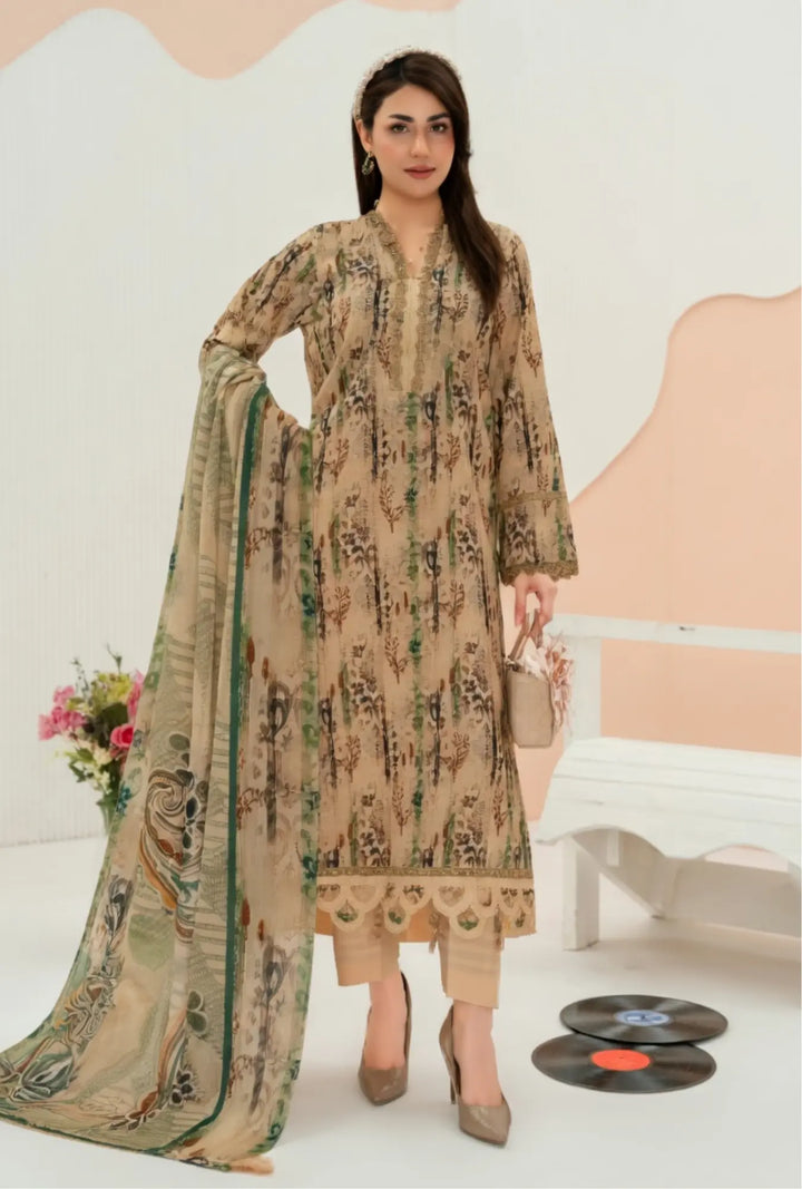 Sandstone Flora3-Piece Unstitched