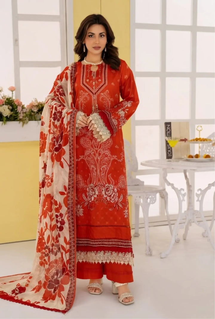 Ethereal Rust 3-Piece Unstitched