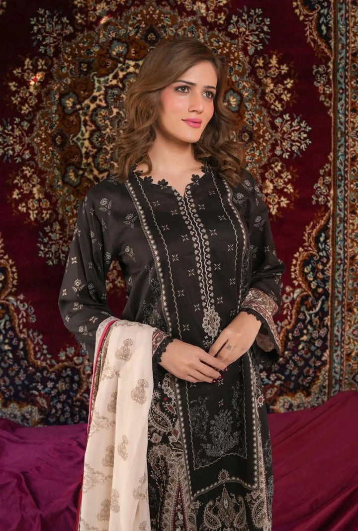 Midnight Botanica3-Piece Unstitched