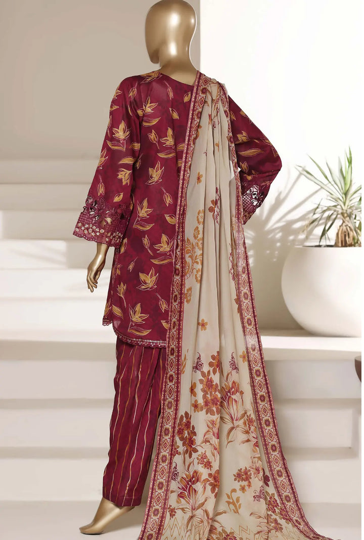 Crimson Vine – 3-Piece Printed Unstitched Lawn Suit