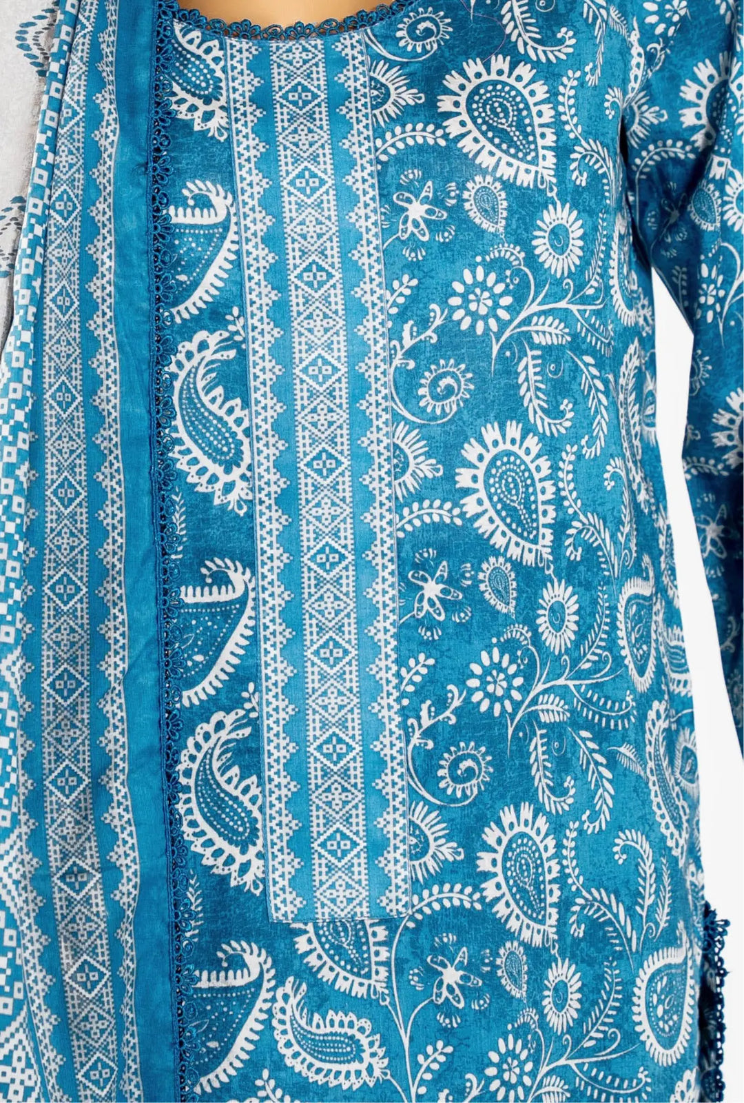Azure Paisley – 3 Piece Unstitched Printed Lawn Suit