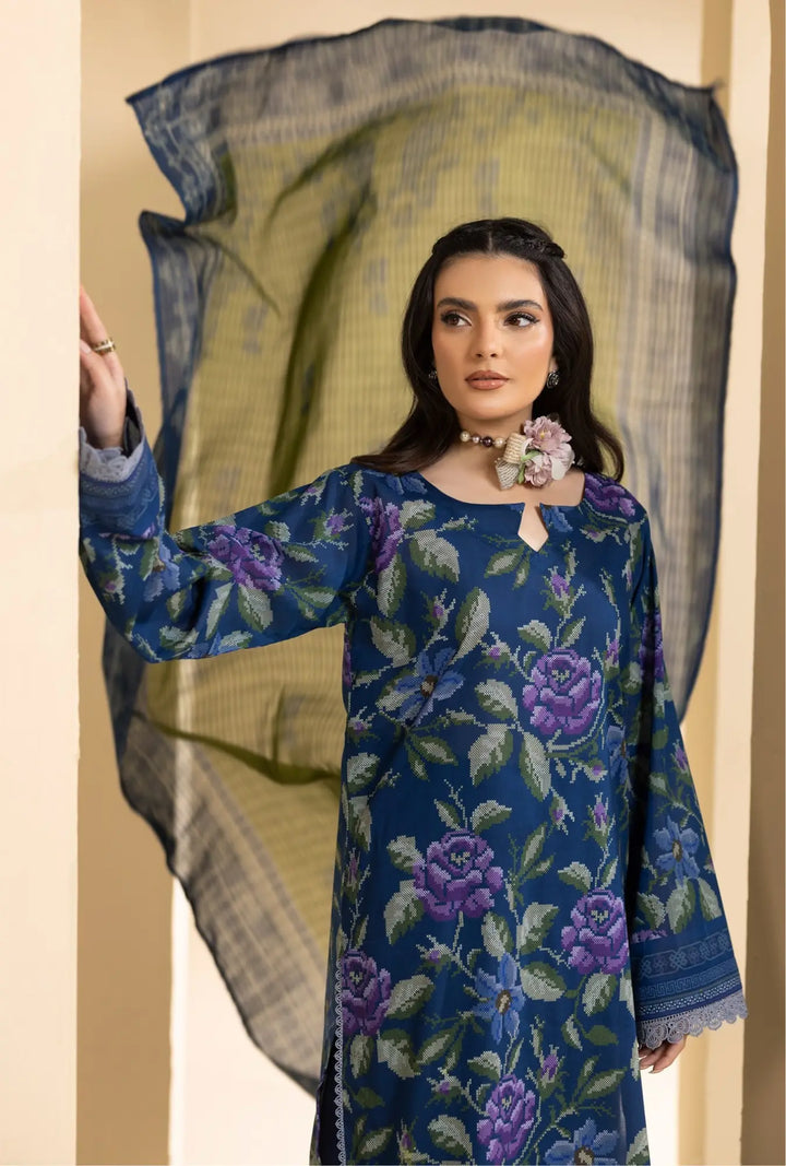 Midnight Violet – Luxury 3-Piece Unstitched Lawn