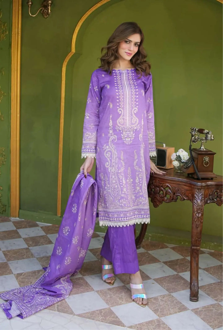 Amethyst Grace 3-Piece Unstitched