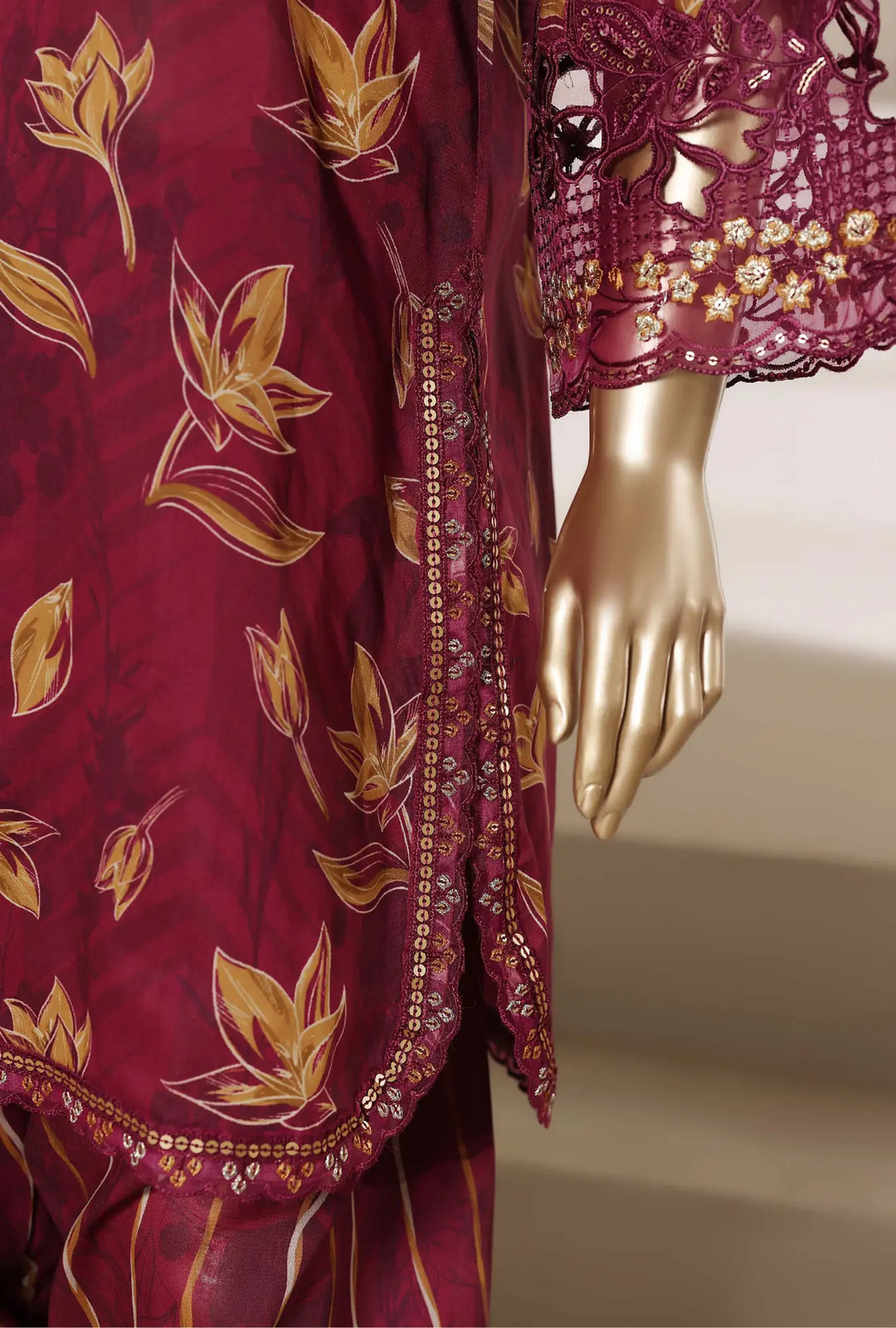 Crimson Vine – 3-Piece Printed Unstitched Lawn Suit