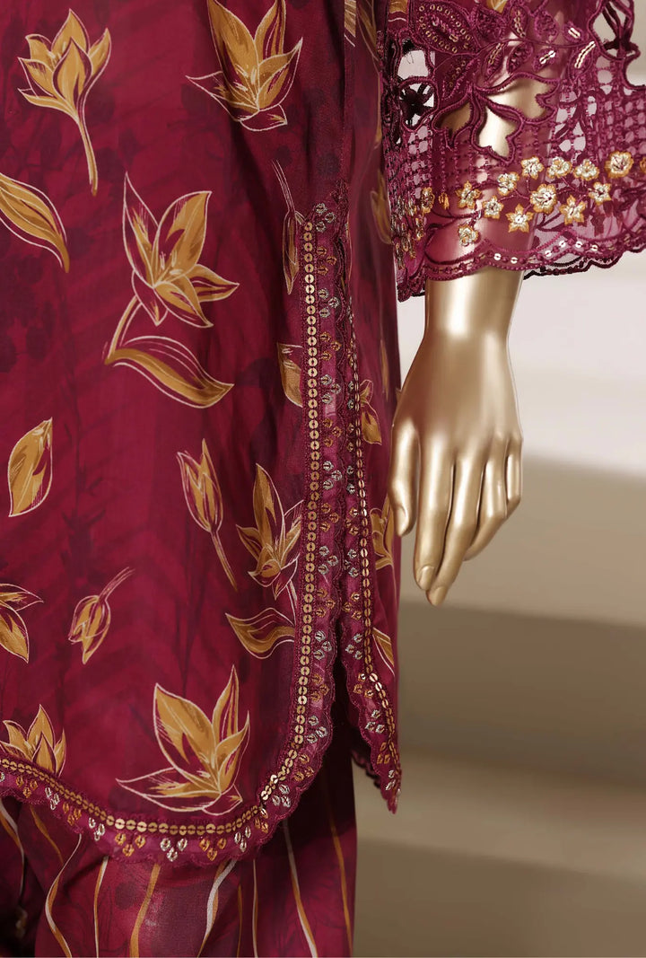 Crimson Vine – 3-Piece Printed Unstitched Lawn Suit