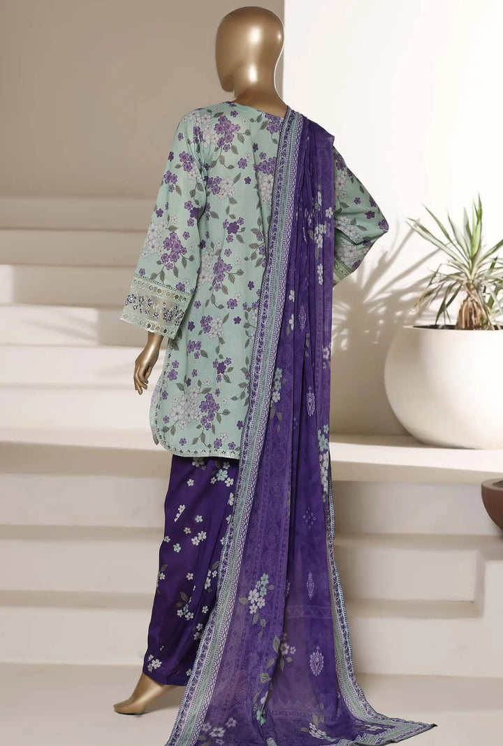 Azure Whisper – Premium 3-Piece Unstitched Lawn