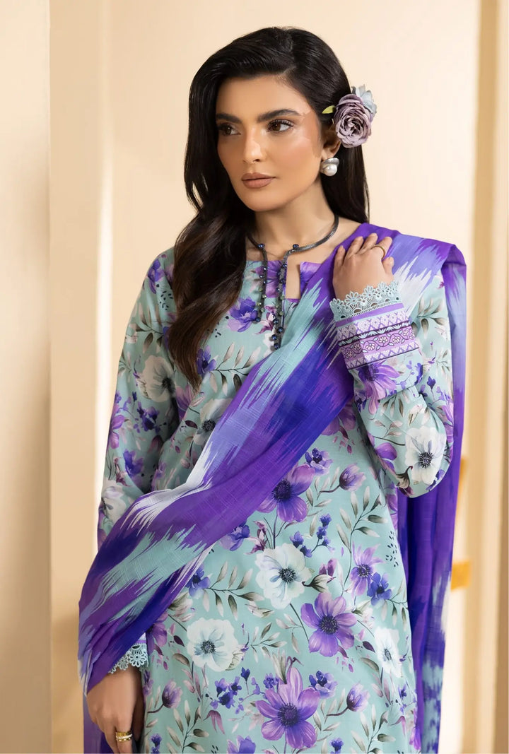 Lavender Breeze – 3-Piece Printed Unstitched Lawn Suit