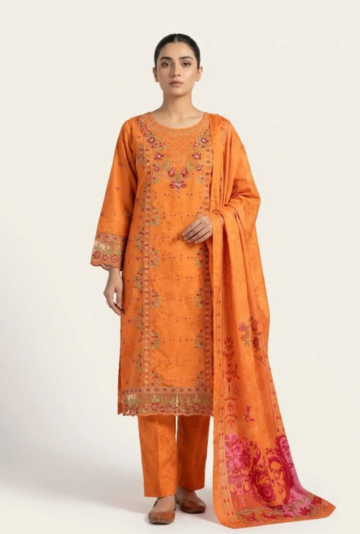 Embroidered 3-Piece Stitched Luxury Lawn Suit