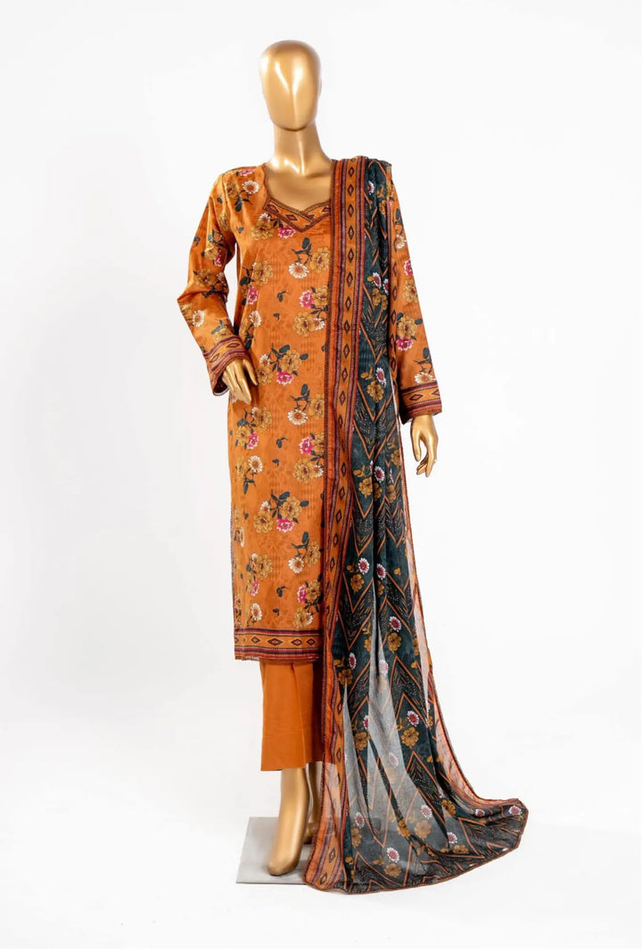 Sunset Bloom – 3 Piece Unstitched Printed Lawn Suit