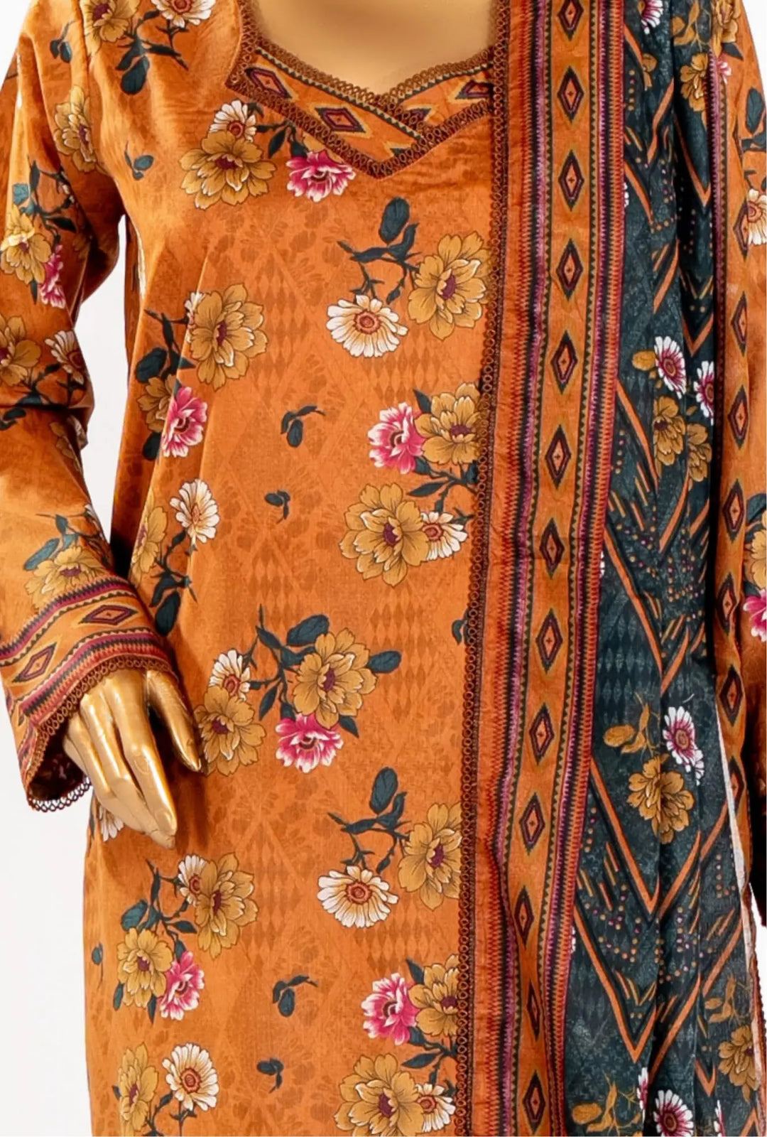 Sunset Bloom – 3 Piece Unstitched Printed Lawn Suit