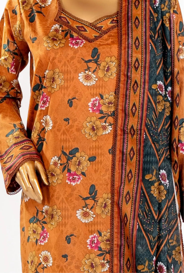 Sunset Bloom – 3 Piece Unstitched Printed Lawn Suit