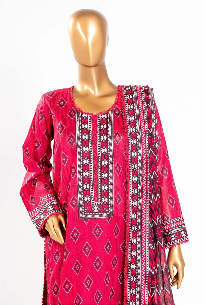 Ruby Rhombus – 3 Piece Unstitched Printed Lawn Suit