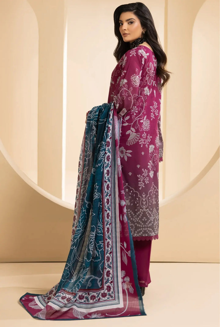 Plum Mosaic – 3-Piece Printed Unstitched Lawn Suit