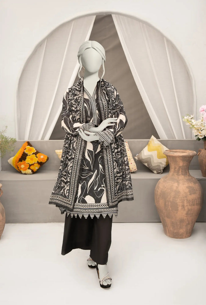 Onyx Abstract – 3-Piece Printed Unstitched Lawn Suit