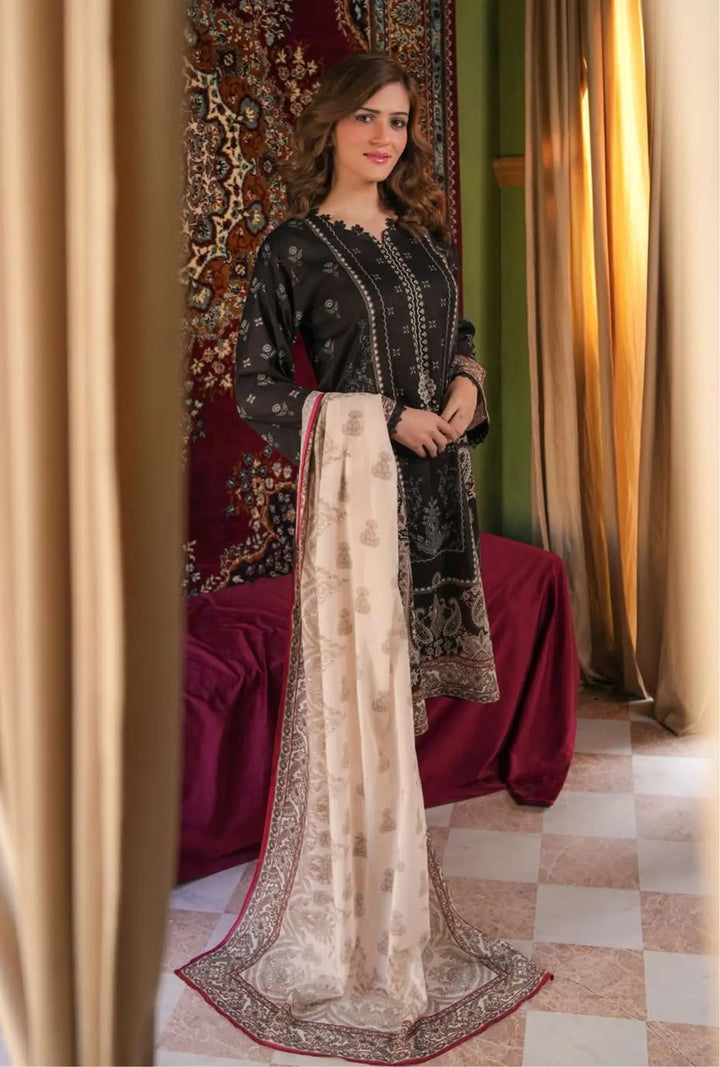 Midnight Botanica3-Piece Unstitched