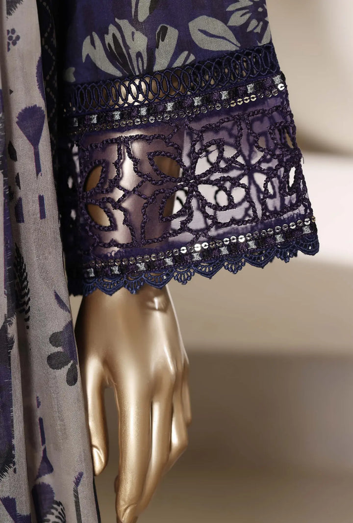 Violet Abstract – 3-Piece Printed Unstitched Lawn Suit