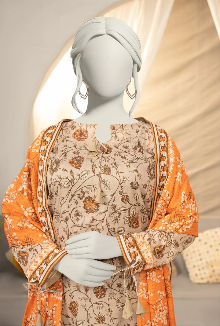 Amber Bloom – 3-Piece Printed Unstitched Lawn Suit