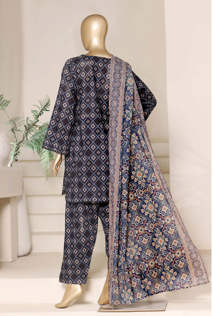 Obsidian Ajrak – 3-Piece Printed Unstitched Lawn Suit