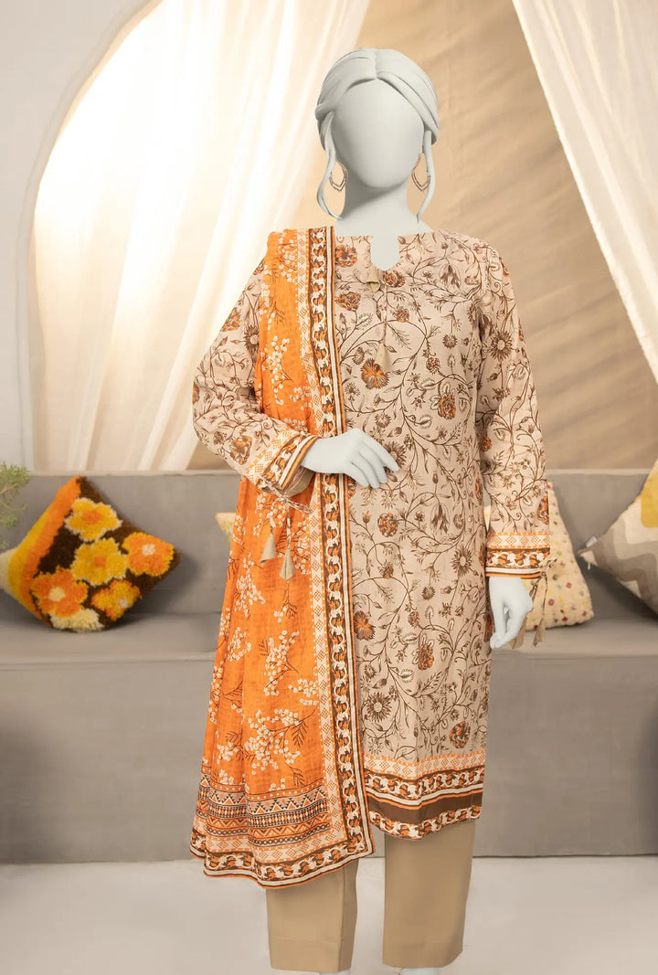 Amber Bloom – 3-Piece Printed Unstitched Lawn Suit