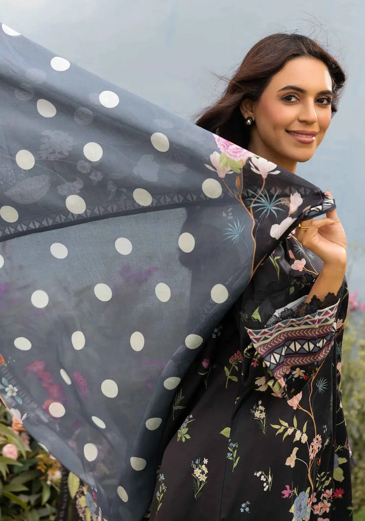 Midnight Bloom – 3-Piece Printed Unstitched Lawn Suit