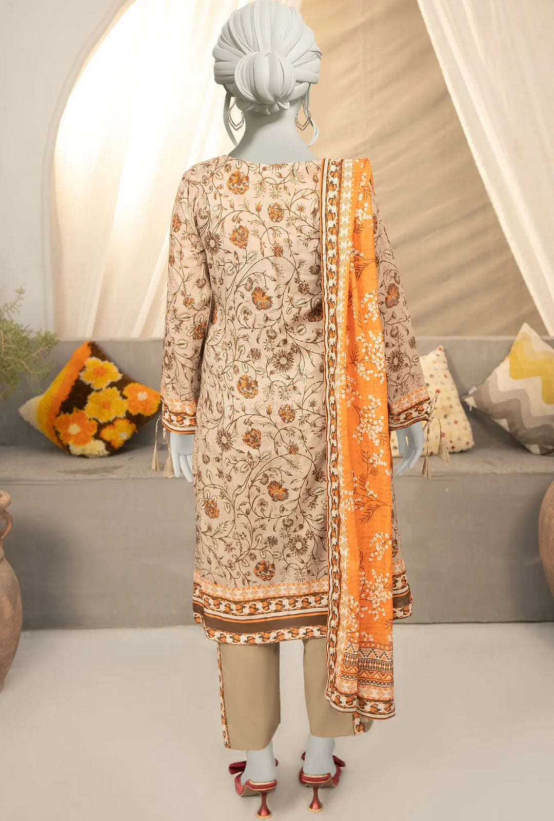 Amber Bloom – 3-Piece Printed Unstitched Lawn Suit