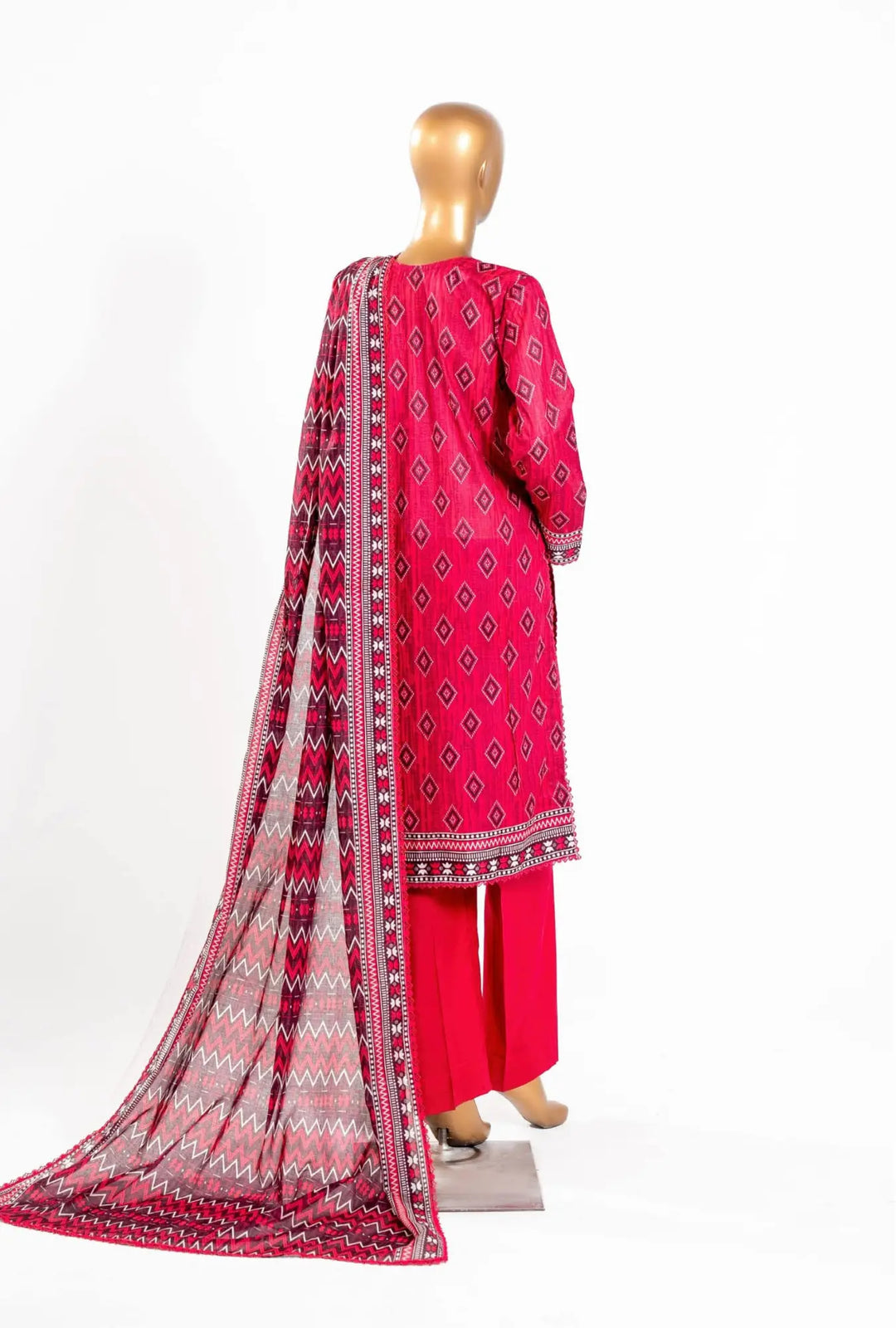 Ruby Rhombus – 3 Piece Unstitched Printed Lawn Suit