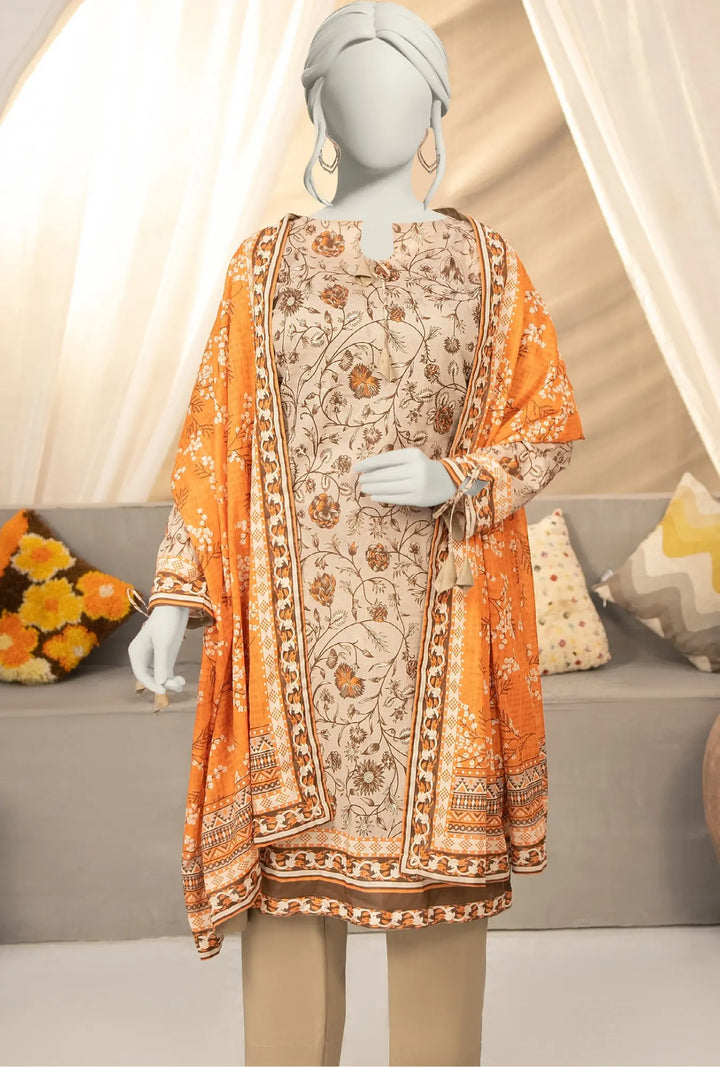 Amber Bloom – 3-Piece Printed Unstitched Lawn Suit