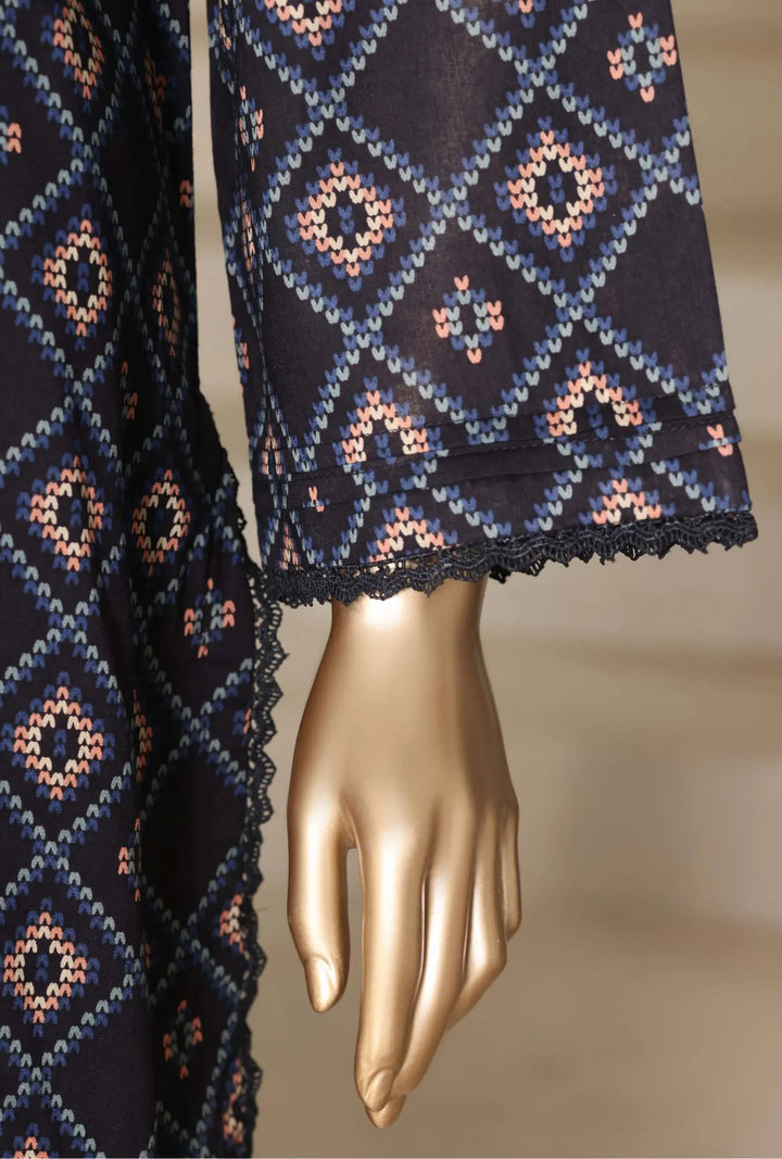 Obsidian Ajrak – 3-Piece Printed Unstitched Lawn Suit