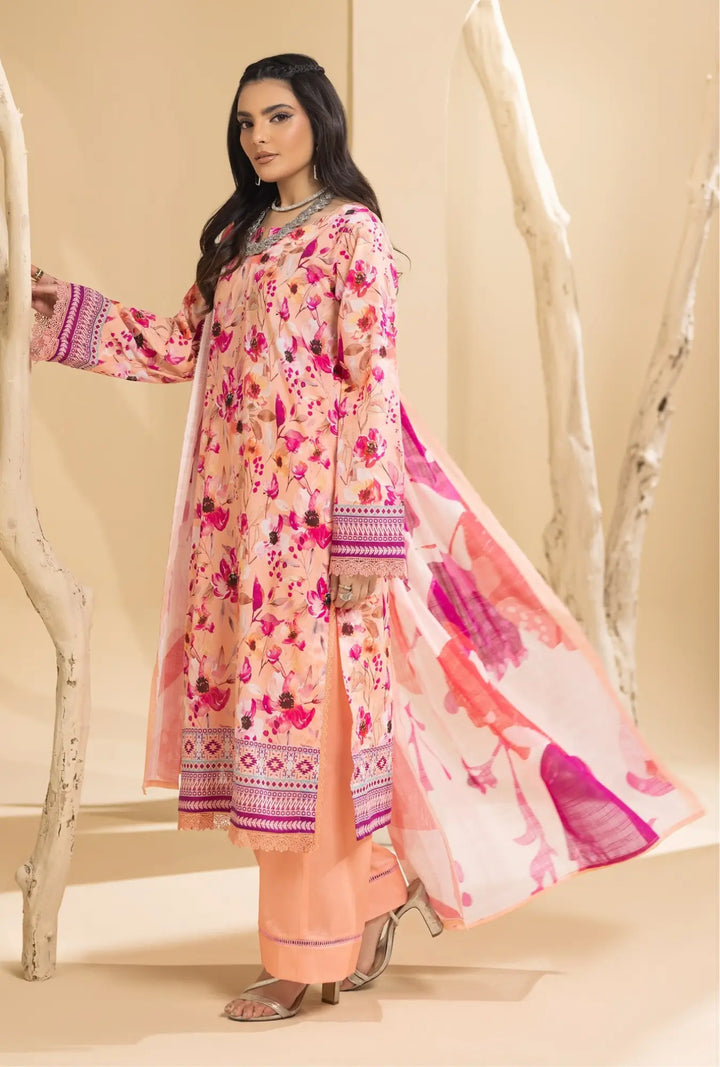 Citrine Bloom – 3-Piece Printed Unstitched Lawn Suit