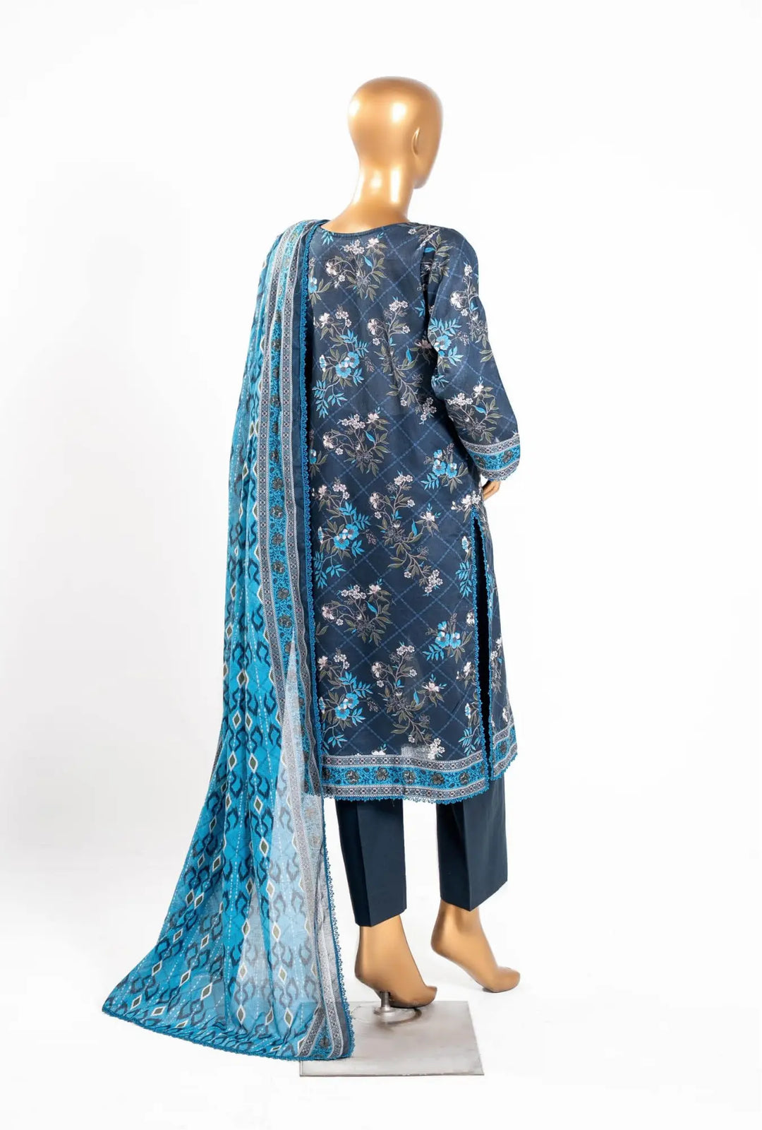 Gemini said Indigo Flora – 3 Piece Unstitched Printed Lawn Suit