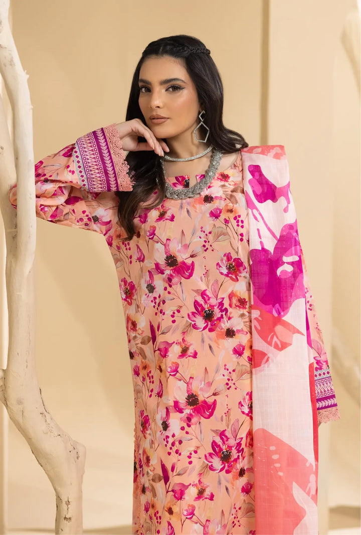 Citrine Bloom – 3-Piece Printed Unstitched Lawn Suit