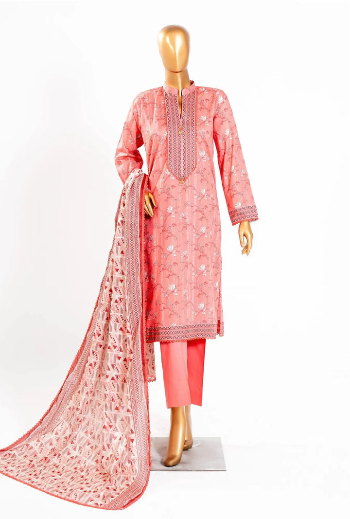 Gemini said Coral Magnolia – 3 Piece Unstitched Printed Lawn Suit