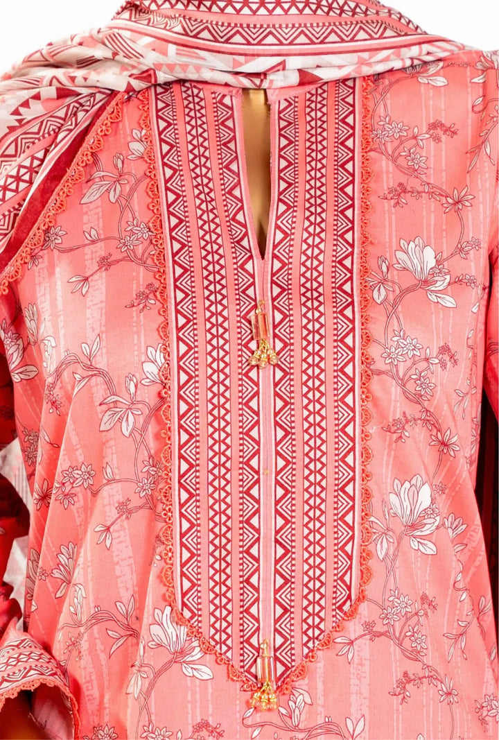 Gemini said Coral Magnolia – 3 Piece Unstitched Printed Lawn Suit