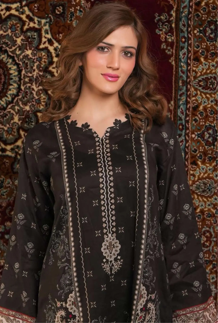 Midnight Botanica3-Piece Unstitched